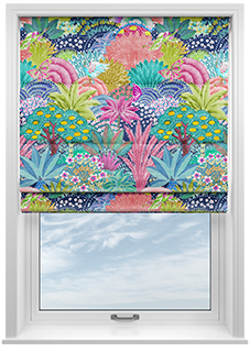 Kolkata Velvet, Rainbow - Twist&Fit Roman Blind